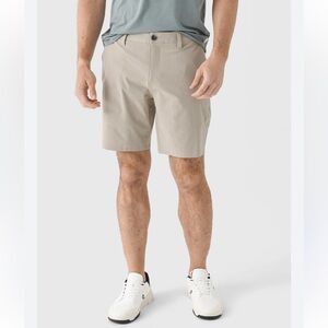 Vuori Men's Light Cream Front Shorts